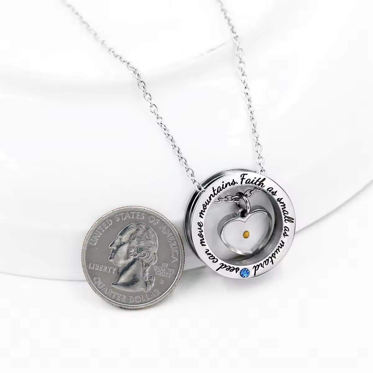 Faith As Mustard Seed Necklace with Varied Charms